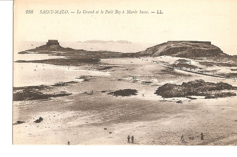 Postal 026980 : Saint-Malo. Le Grand et le Petit Bey à Maree basse