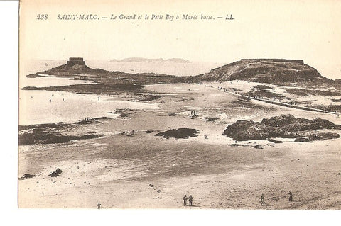 Postal 026980 : Saint-Malo. Le Grand et le Petit Bey à Maree basse