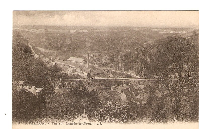 Postal 026998 : Avallon. Vue sur Cousin le Pont