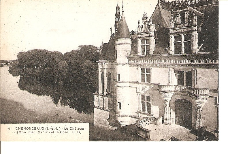 Postal 027043 : Chenonceaux, Le Château et le Cher
