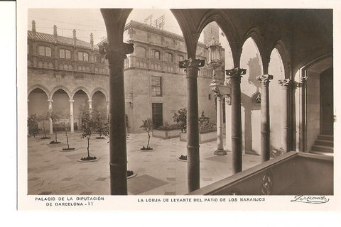 Postal 027044 : Palacio de la Diputacion de Barcelona, La Lonja de Levante del Patio de los Naranjos