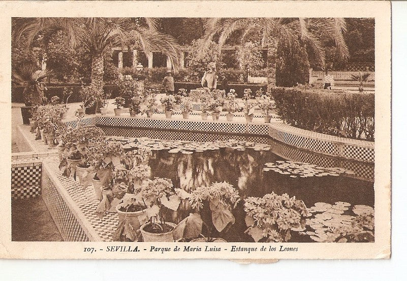Postal 027060 : Parque de Maria Luisa - Estanque de los Leones. Sevilla