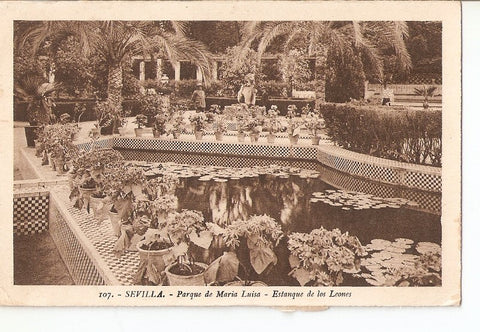 Postal 027060 : Parque de Maria Luisa - Estanque de los Leones. Sevilla