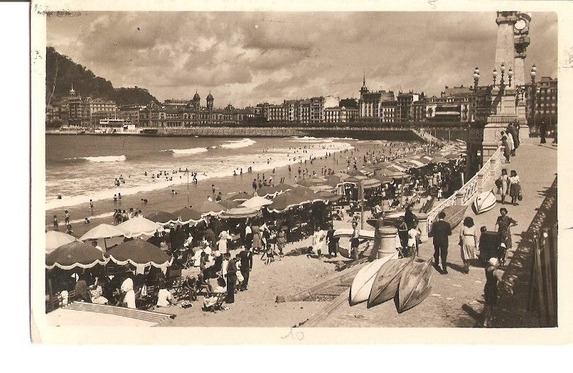 Postal 027065 : Vista parcial de la playa. San Sebastian