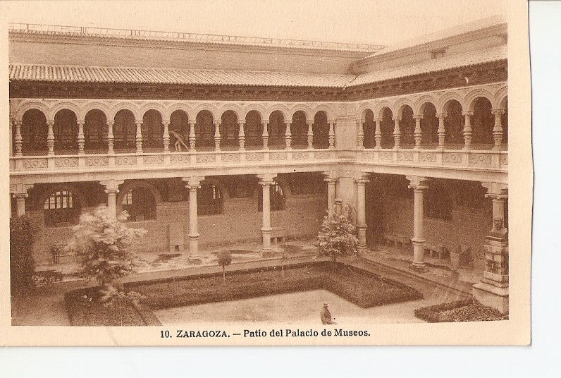 Postal 027069 : Zaragoza, Patio del Palacio de Museos