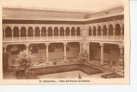 Postal 027069 : Zaragoza, Patio del Palacio de Museos