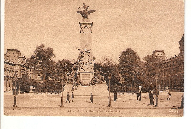 Postal 027122 : Paris, Monument de Gambetta