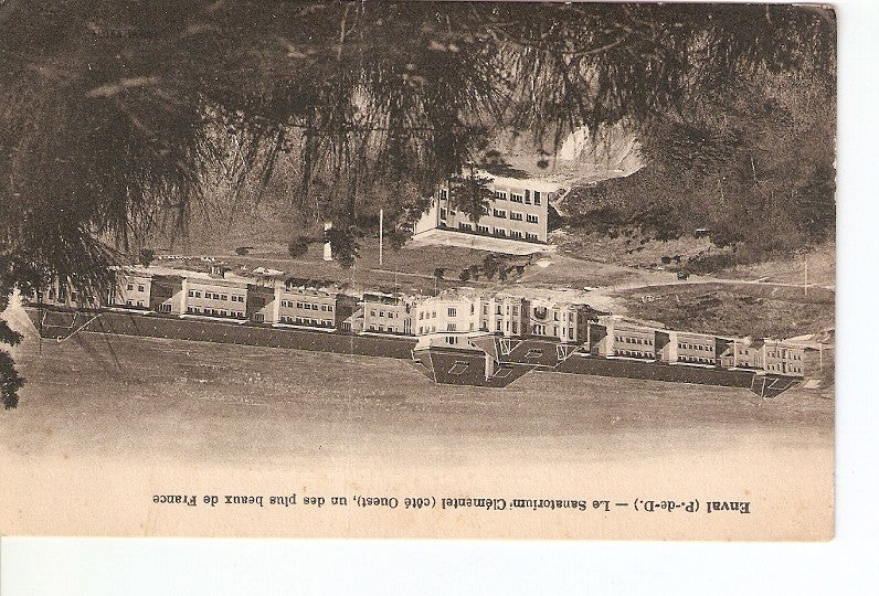 Postal 027137 : Enval. Le Sanatorium Clementel 8côte Ouest), un des plus beaux de France