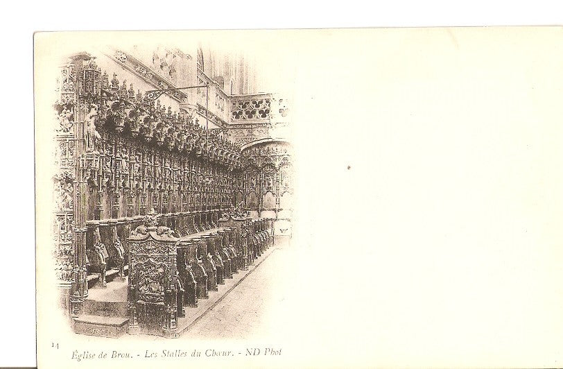 Postal 027145 : Eglise de Brou. Les Stalles du Choeur