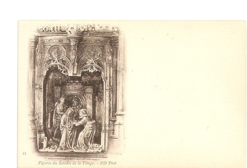 Postal 027146 : Figures du Retable de la Vierge. Eglise de Brou