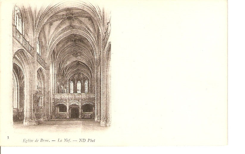 Postal 027149 : Eglise de Brou. La Nef