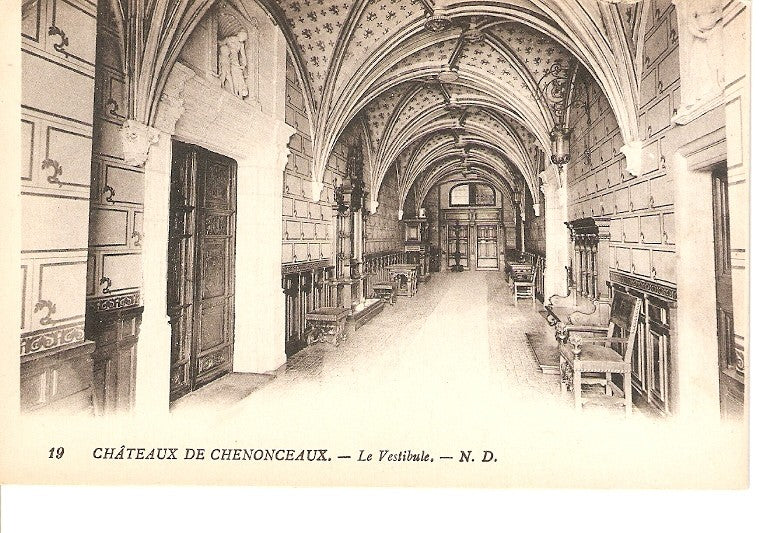 Postal 027158 : Châteaux de Chenonceaux. Le Vestibule