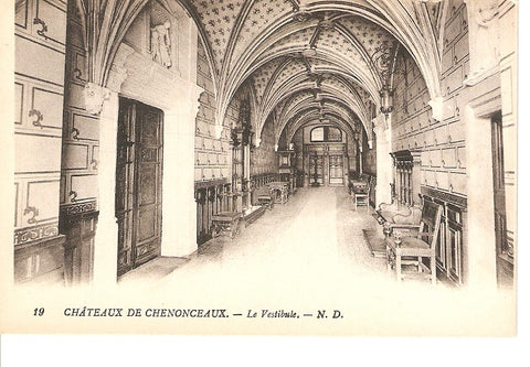 Postal 027158 : Châteaux de Chenonceaux. Le Vestibule