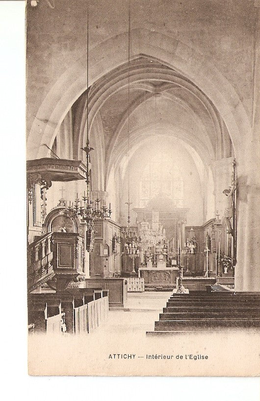 Postal 027252 : Attichy - Interieur de lEglise