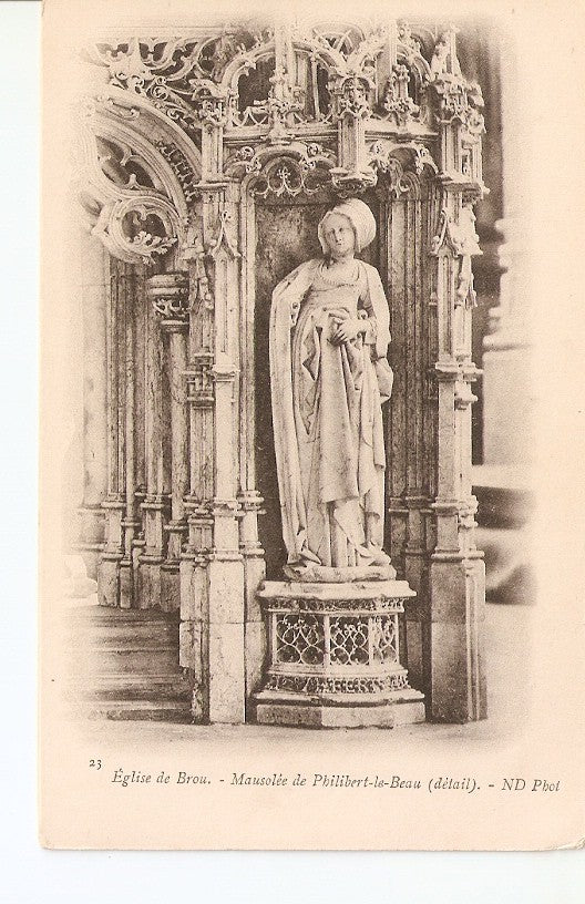 Postal 027273 : Eglise de Boru. Mausolee de Philibert-le-Beau (detail)