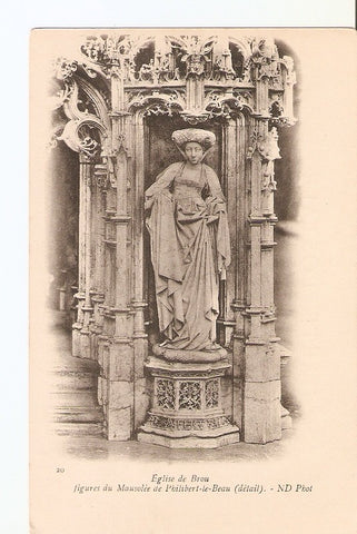 Postal 027274 : Eglise de Brou. Figures du Mausolee de Philibert-le-Beau (detail)