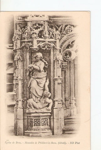 Postal 027279 : Eglise de Brou. Mausolee de Philibert-le-Beau (detail)