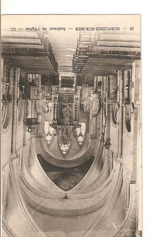 Postal 027294 : Bernieres Sur-Mer, interieur de lEglise