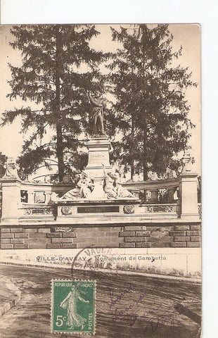 Postal 027297 : Ville dAvray. Monument de Gambeta