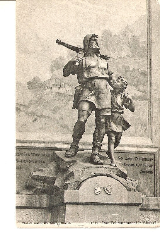 Postal 027302 : Das Tellmonument in Altdorf, Wehrli A. G., Zurich