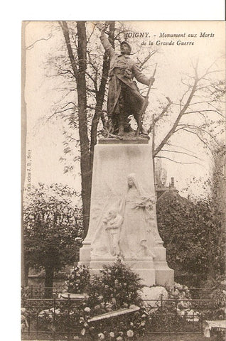 Postal 027309 : Joigny. Monument aux Moris de la Grande Guerre
