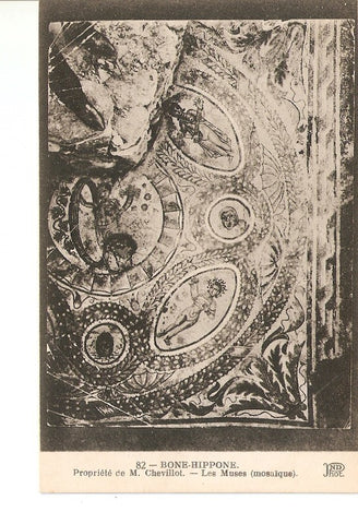 Postal 027311 : Bone Hippone. Propiete de M. Chevillot. Les Muses (mosaïque)