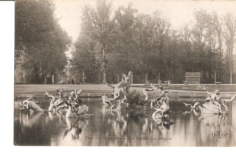 Postal 027354 : Parc de Versailles. Le Bassin du Dragon