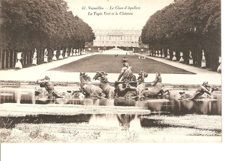 Postal 027362 : Versailles. Le Char dApollon, Le Tapis Vert et le Château