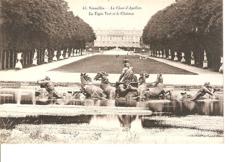 Postal 027362 : Versailles. Le Char dApollon, Le Tapis Vert et le Château