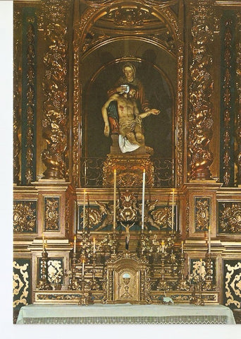 Postal 027430 : San Juan de las Abadesas (Pirineo Catalan), Altar del Santisimo y Capilla de la Dolorosa. Estilo Barroco