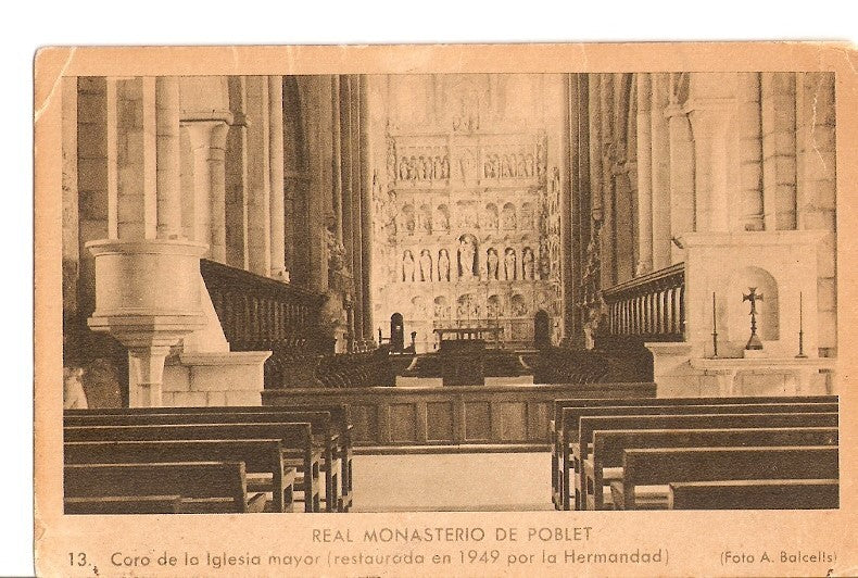 Postal 027477 : Real Monasterio de Poblet, Coro de la Iglesia mayor