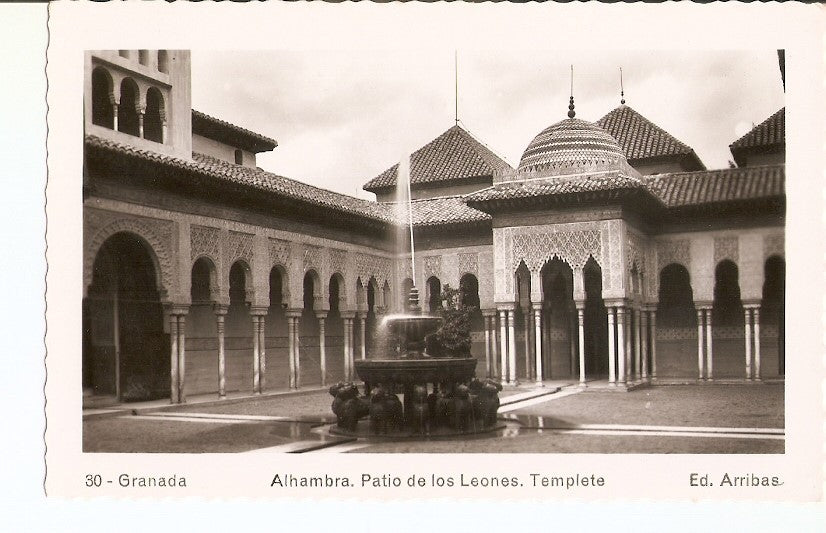 Postal 027482 : Granada - Alhambra. Patio de los Leones, Templete