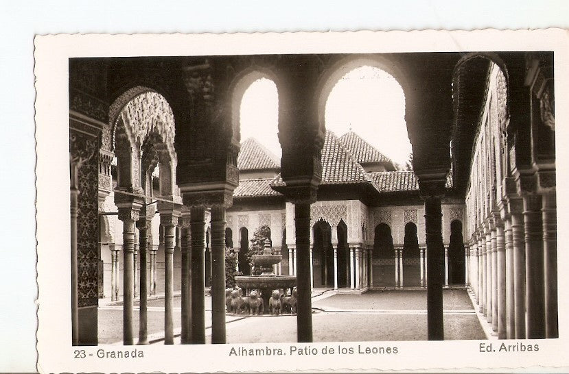 Postal 027483 : Granada. Alhambra, patio de los Leones