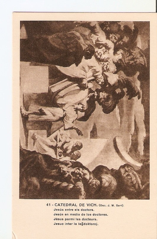 Postal 027485 : Catedral de Vich, Jesus en medio de los doctores