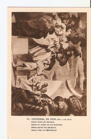 Postal 027485 : Catedral de Vich, Jesus en medio de los doctores