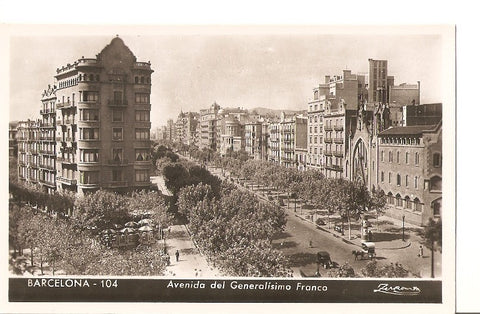 Postal 027517 : Avenida del Generalisimo Franco, Barcelona -104
