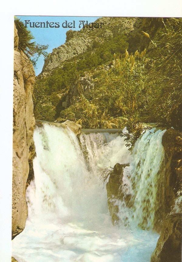 Postal 027541 : Cascada Toll Blau - Rio Algar. Callosa den Sarria (Alicante)