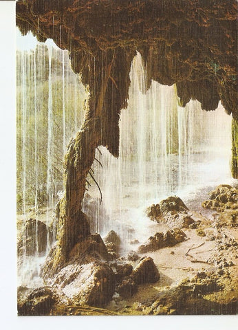Postal 027546 : Nacimiento del Rio Cuervo y Pino Fosilizado (Columna de la Cueva). Cuenca