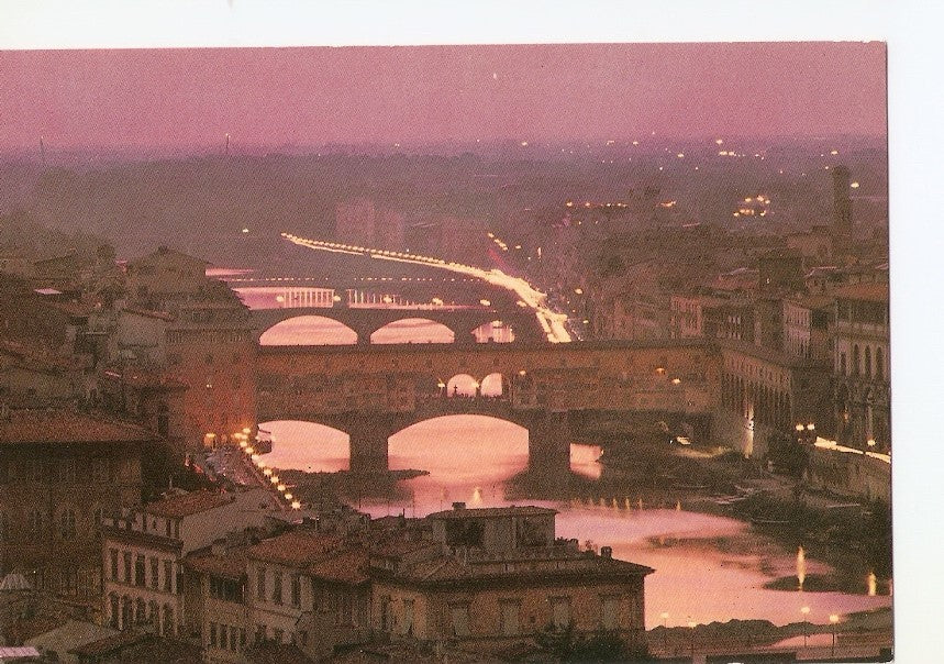 Postal 027595 : Firenze, Arno by night