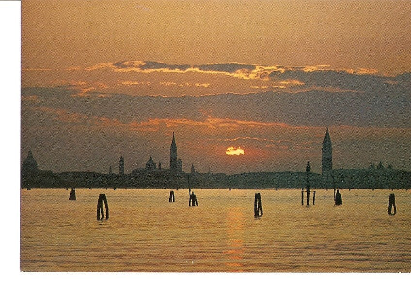 Postal 027606 : Venice, Sunset on the lagoon