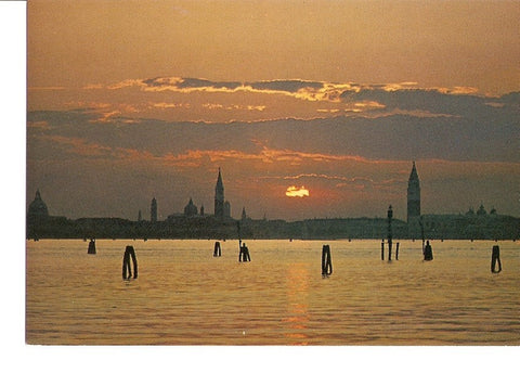 Postal 027606 : Venice, Sunset on the lagoon