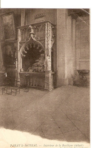 Postal 027616 : Paray le Monial - Interieur de la Basilique (detail), Vve Drago edit. Paray le Monial