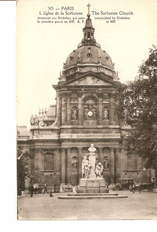 Postal 027620 : Paris, LEglise de la Sorbonne