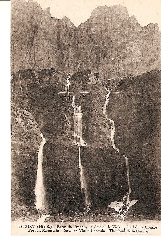 Postal 027626 : Sixt (Hte-S.) - Paroi de Frazon, la Scie ou le Violon, fond de la Combe Frazon Mountain
