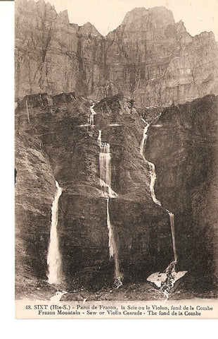 Postal 027626 : Sixt (Hte-S.) - Paroi de Frazon, la Scie ou le Violon, fond de la Combe Frazon Mountain