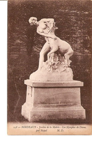 Postal 027629 : Bordeaux - Jardin de la Mairie - Les Nymphes de Diane, par Rispal