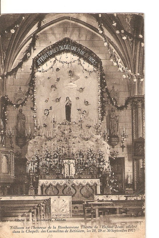 Postal 027634 : Triduum en lhonneur de la Bienheureuse Therese de lEnfant Jesus. Cliche M., Brochard, Nantes
