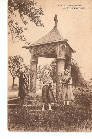 Postal 027638 : La Croix à trois jambes pres Villers-LOrme