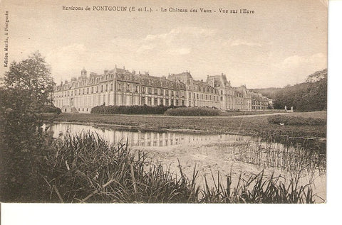 Postal 027688 : Environs de PontGouin - Le Château des Vaux - Vue sur lEure