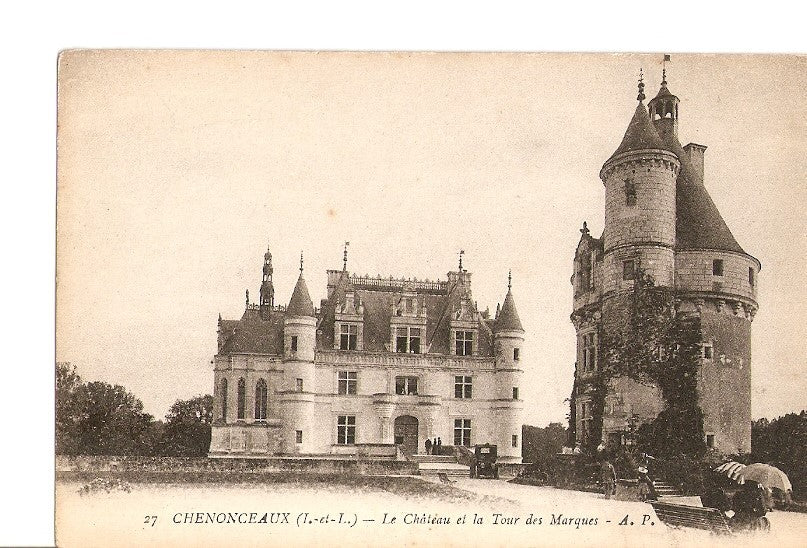 Postal 027690 : Chenonceaux. Le Château et la Tour des Marques
